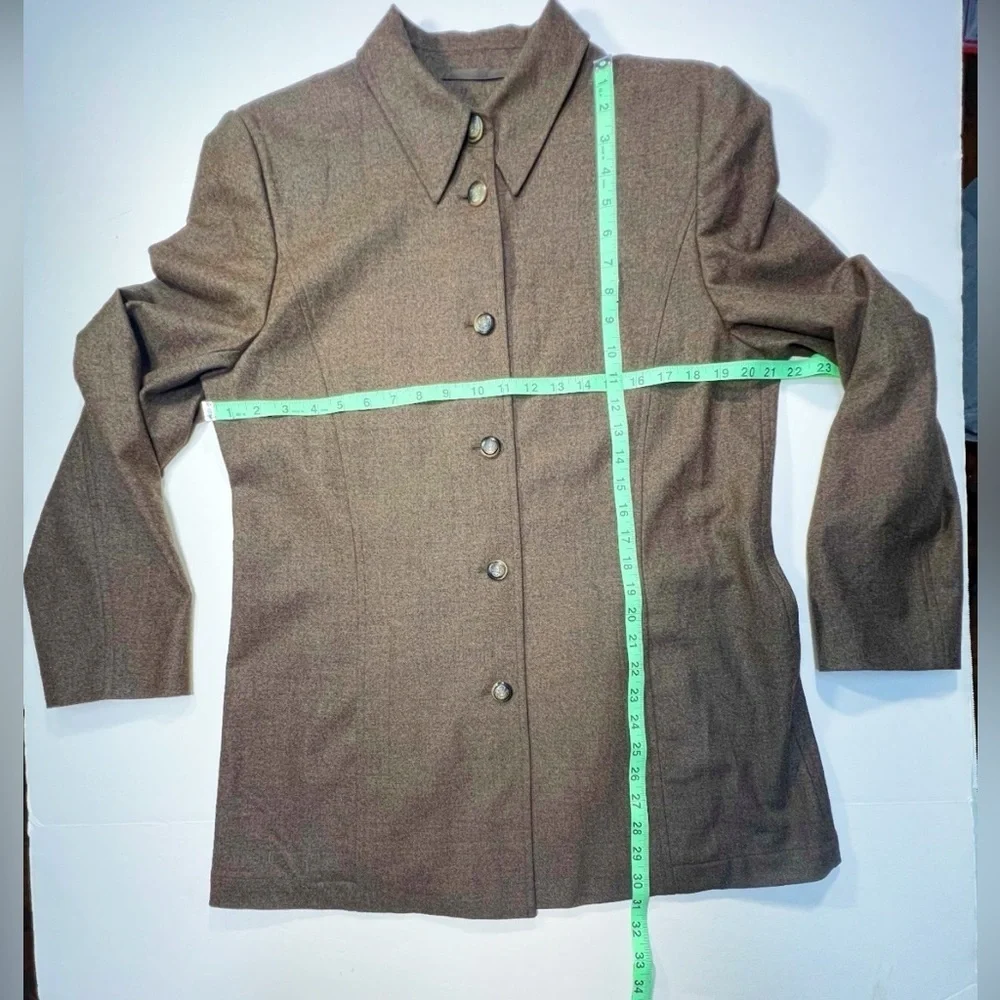 Escada Margaretha Ley Dark Brown Virgin Wool Vintage Jacket Womens size 42 - Picture 4 of 8